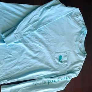 ViA Vineyard Vines, light teal, long sleeve t-shirt, Size M (12-14)**Smoke free